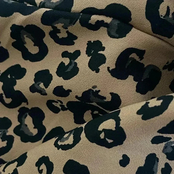 Vero Moda AWARE Leopard Animal Print High Low Brown Midi Skirt XS - Picture 6 of 9